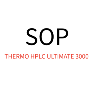 SOP- Thermofisher Ultimate 3000 HPLC with UV Detector